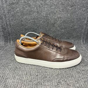 UNTUCKit Leather Sneakers Brown Low Top Casual Dress Shoes Mens 10.5 US